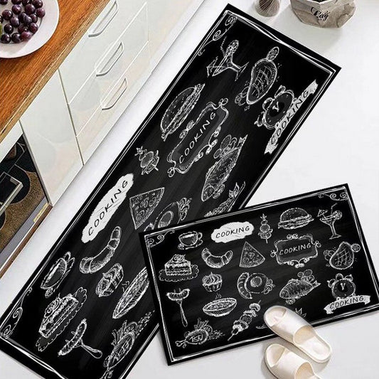 2Pcs Kitchen Mat Kitchen Rug Rectangular Floor Mat Set Area Rug - ST3