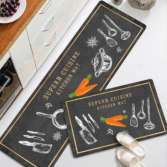 2Pcs Kitchen Mat Kitchen Rug Rectangular Floor Mat Set Area Rug - ST5