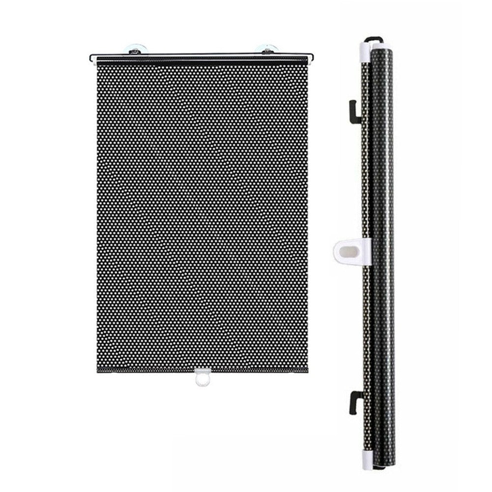 125x50cm Retractable Roller Blinds Car Sunshade Cover Blackout Curtains Black