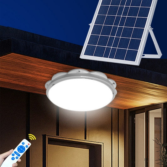 Solar Ceiling Light Garden Corridor Solar Chandelier with Remote Control