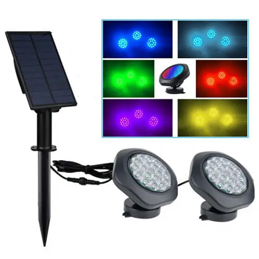 LED Solar Lights Garden Swimming Pool Spotlight Outdoor Lawn Lamp