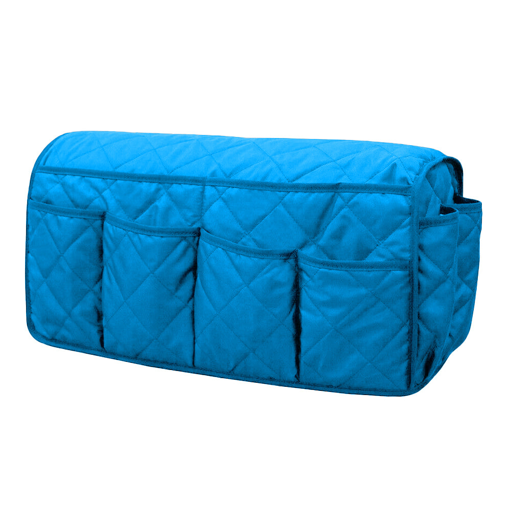 2Pcs Sofa Armrest Organizer Storage Bag for Recliner Couch Armchair Blue