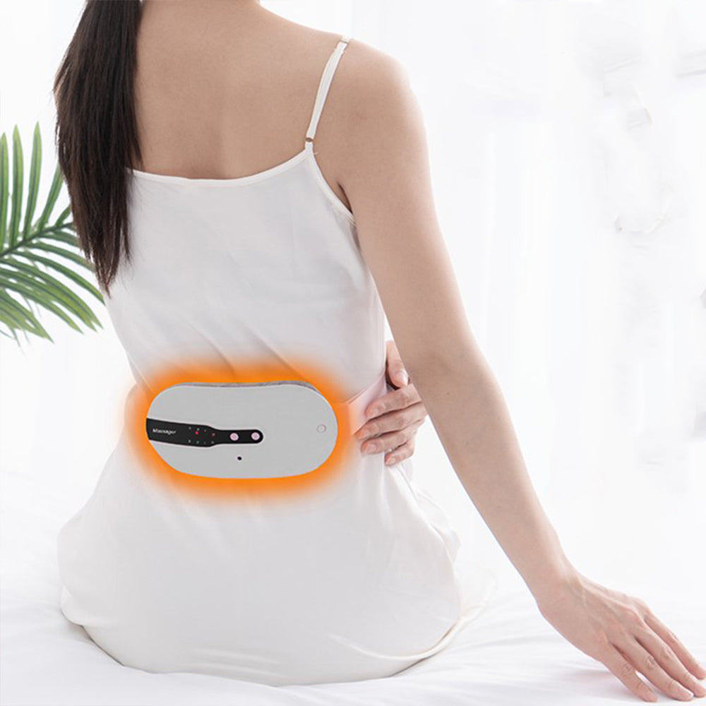 2Pcs Smart Uterine Warming Belt with 3 Heat Levels 3 Vibration Massage Modes