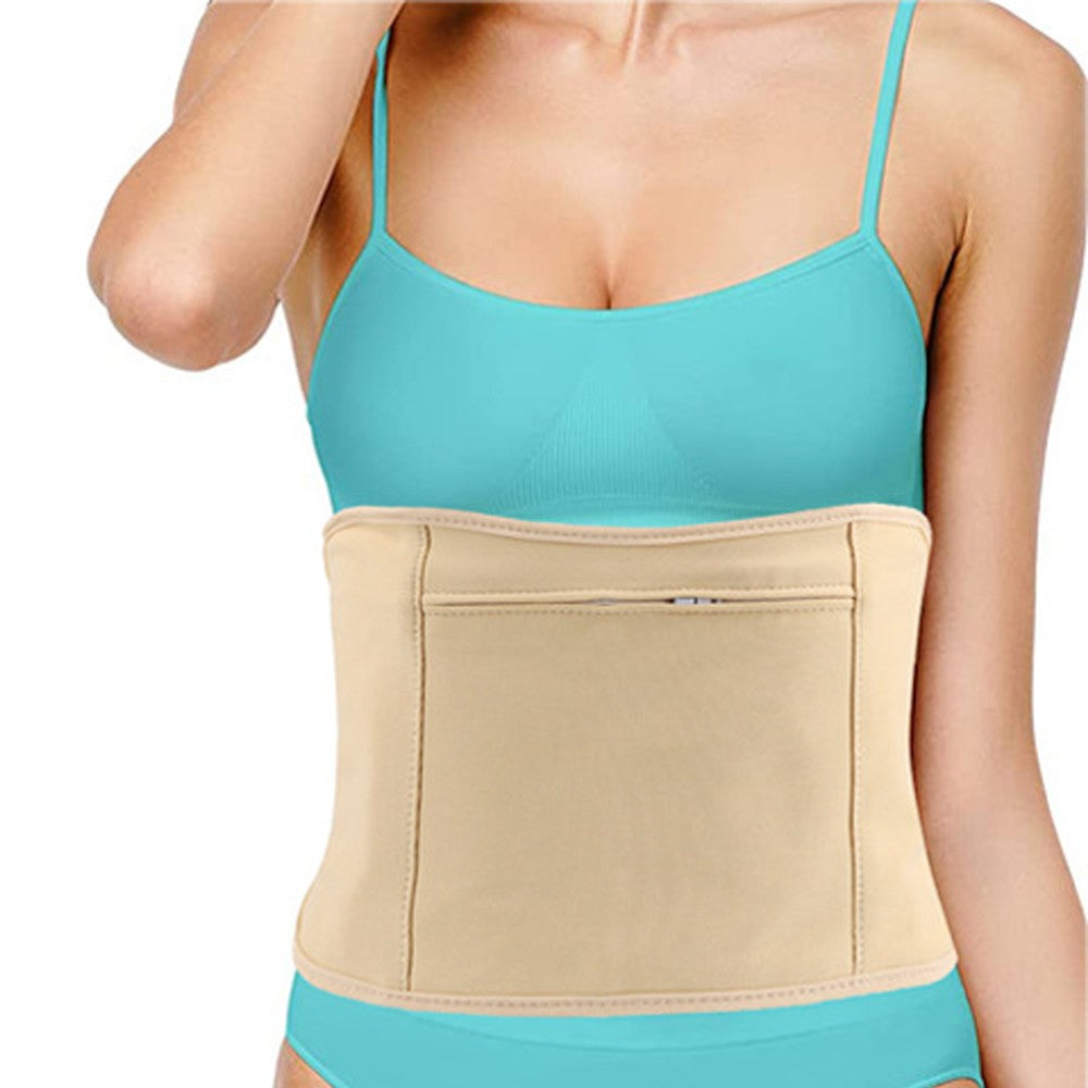 4Pcs Reusable Castor Oil Wrap Kit Compression Pack for Waist Neck Breast - Khaki
