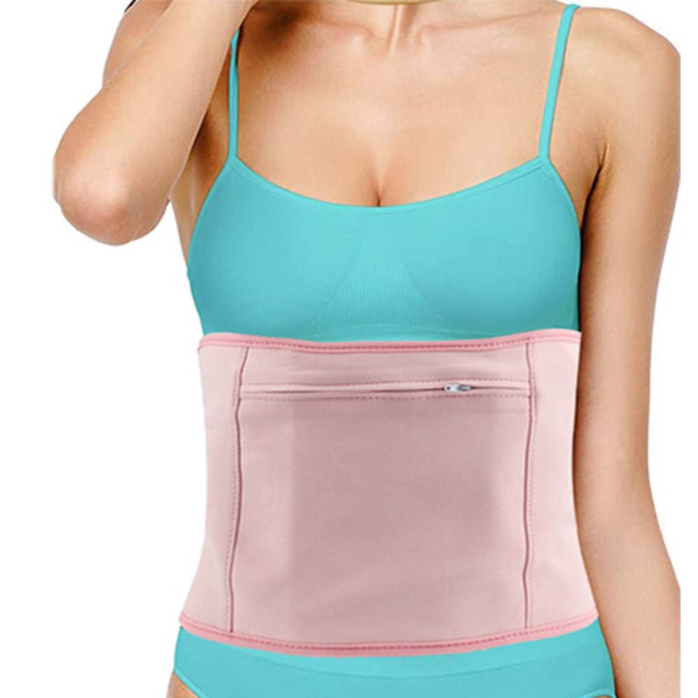 4Pcs Reusable Castor Oil Wrap Kit Compression Pack for Waist Neck Breast - Pink