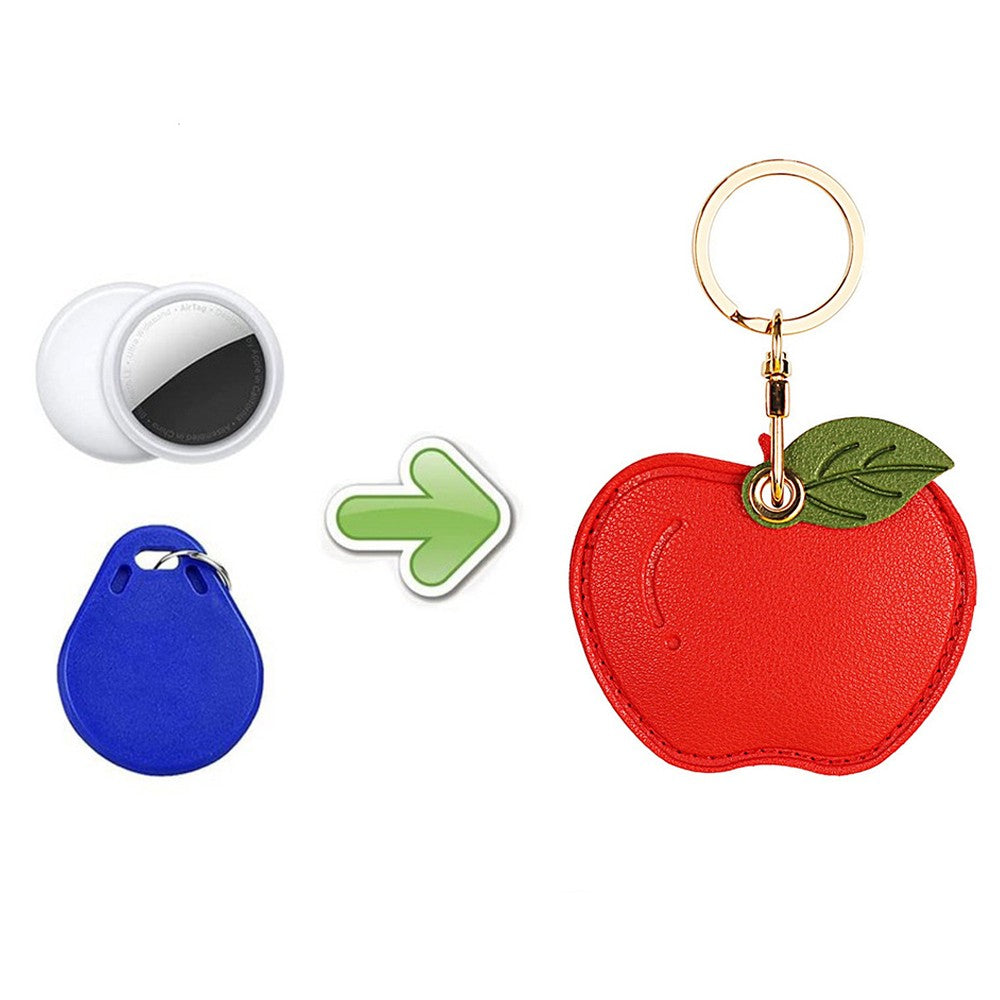 1Pc for Apple AirTag Protective Case Holder with Keychain Ring - Apple