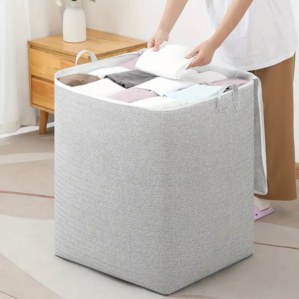 Folding Storage Bag for Organizing Clothing Quilts