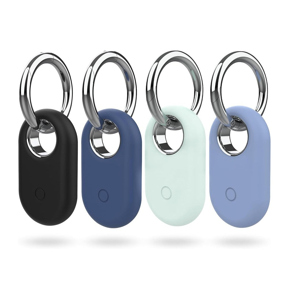 4Pcs for Samsung SmartTag 2 Shockproof Silicone Case Pet Collar Holder - Style 2