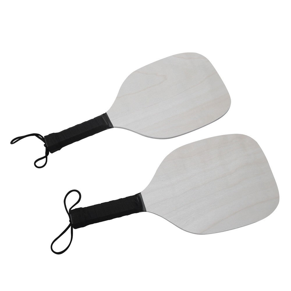 Wooden Pickleball Paddle Set with Drawstring Bag for Outdoor Exercise