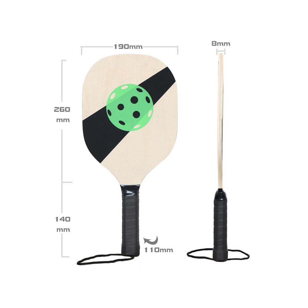 Wooden Pickleball Paddle Set with Drawstring Bag for Outdoor Exercise