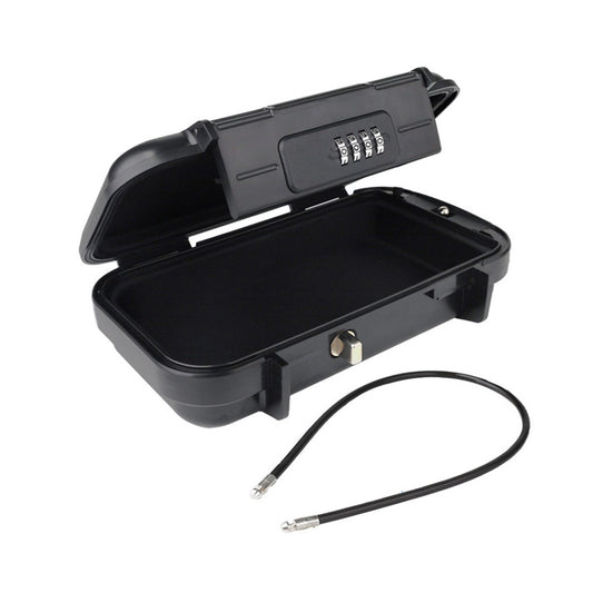 Portable Safe Box Anti-Theft Combination Lock Security Case with Chain - Black