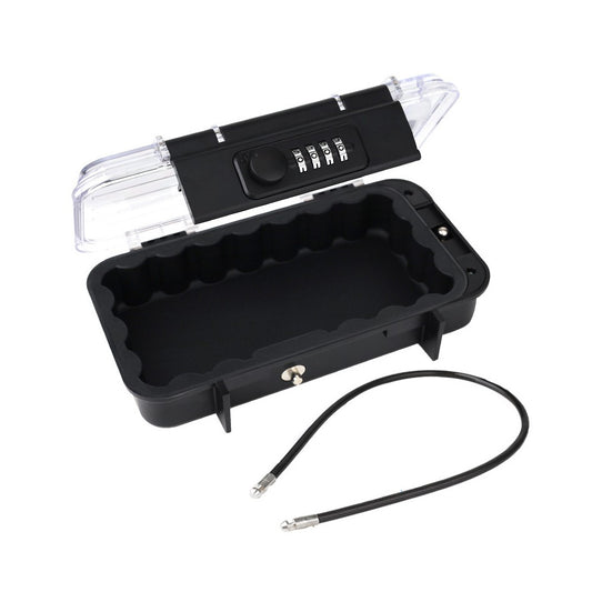 Portable Safe Box Anti-Theft Combination Lock Security Case with Chain - Clear