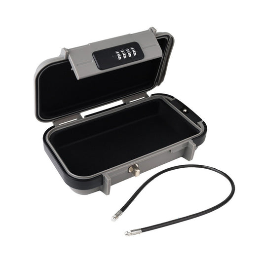 Portable Safe Box Anti-Theft Combination Lock Security Case with Chain - Grey