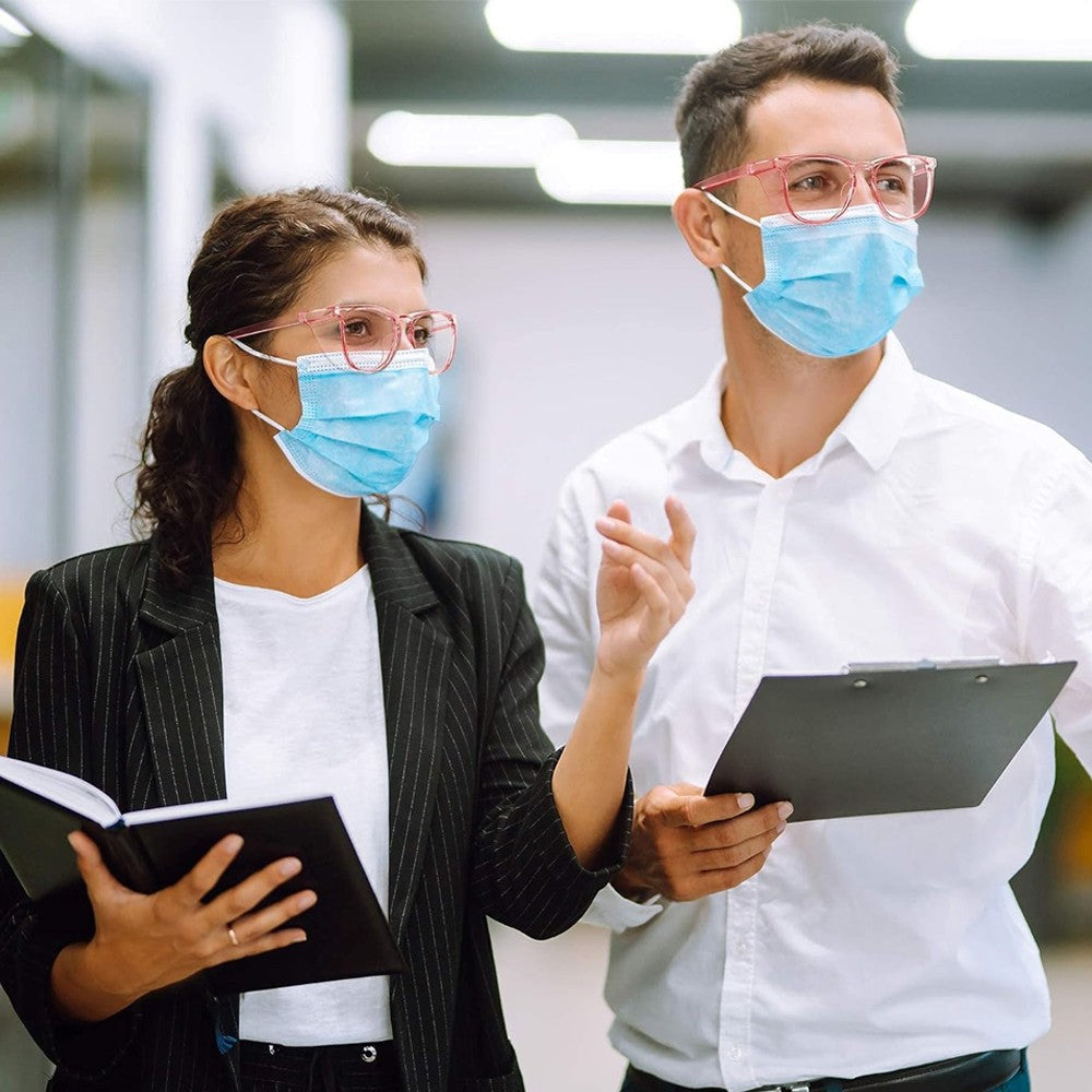 1Pc Anti-Fog Safety Goggles Blue Light Blocking Protective Glasses - Pink