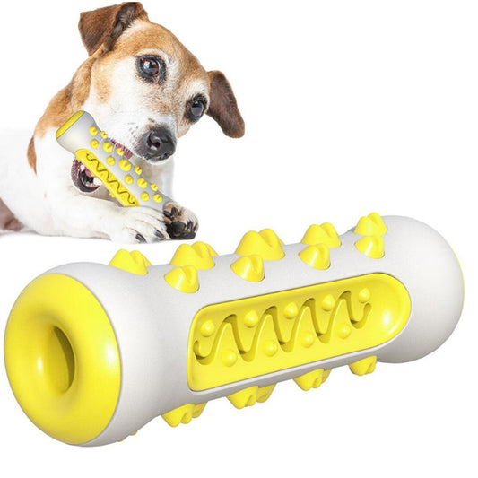 1Pc Dog Chew Toy Dog Teeth Cleaning Toy Pet Interactive Toy - Yellow