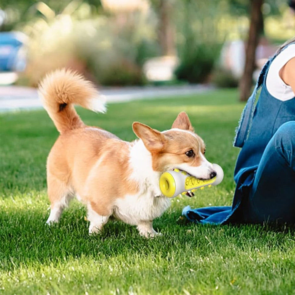 1Pc Dog Chew Toy Dog Teeth Cleaning Toy Pet Interactive Toy - Yellow