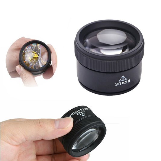 1Pc Portable 30x36mm Optical Magnifier Handheld Magnifying Glass Pocket Loupes