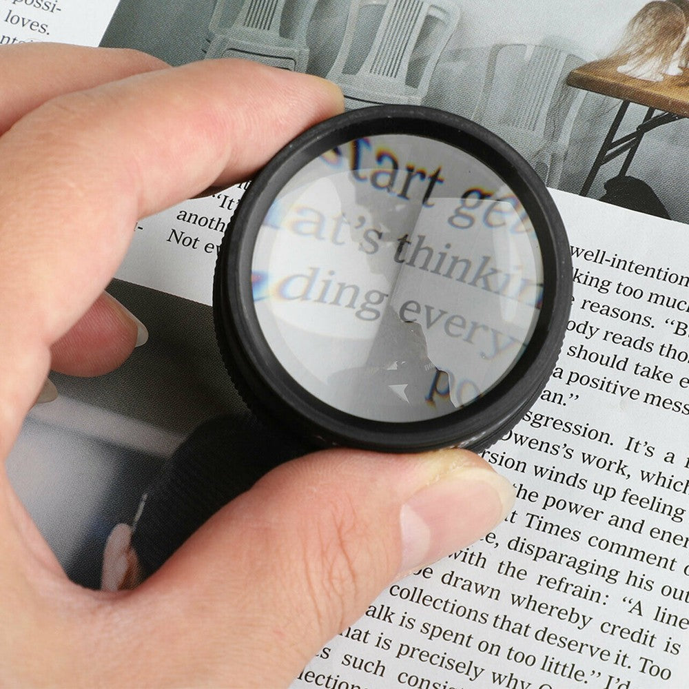 2Pcs Portable 30x36mm Optical Magnifier Handheld Magnifying Glass Pocket Loupes