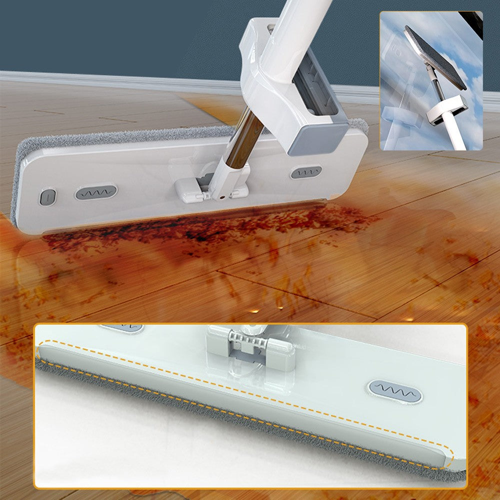 Self-Squeeze Flat Mop with 3 Replacement Microfiber Mop Pads