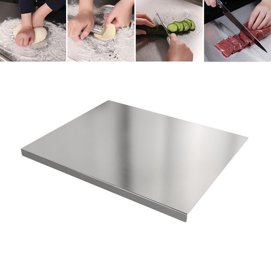 50x40cm Stainless Steel Cutting Chopping Board Baking Board for Kitchen Worktop