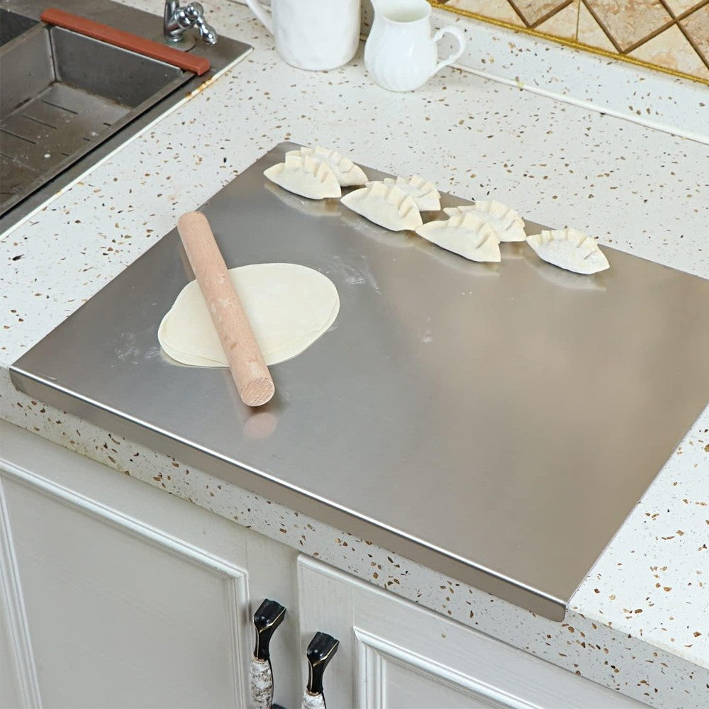 50x40cm Stainless Steel Cutting Chopping Board Baking Board for Kitchen Worktop