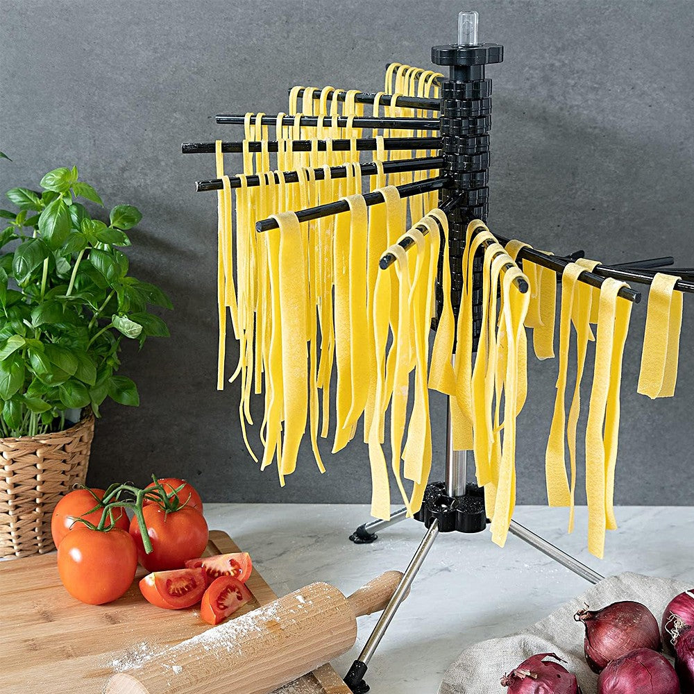 Foldable Pasta Drying Rack with 14 Arms Kitchen Accessories - Black