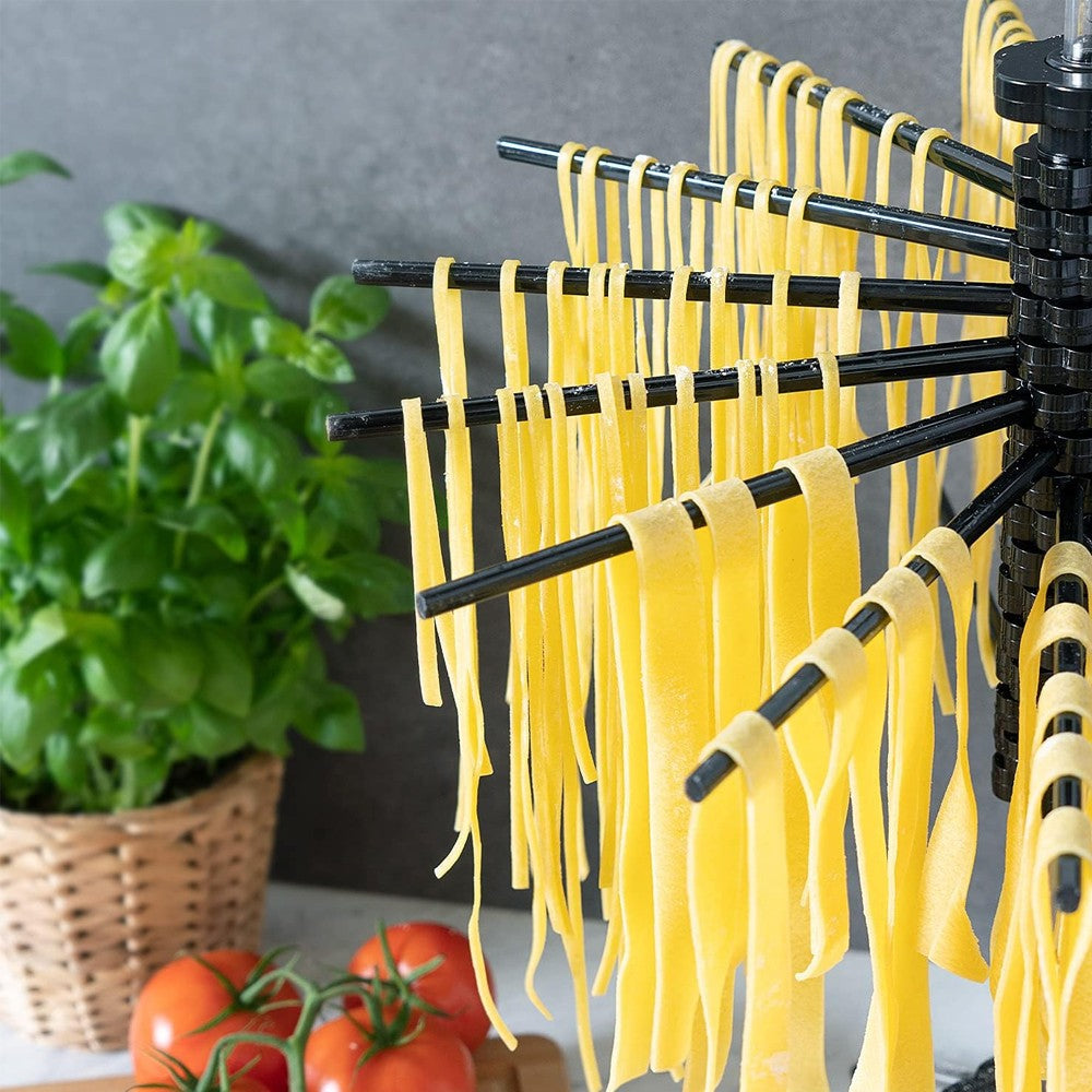 Foldable Pasta Drying Rack with 14 Arms Kitchen Accessories - Black