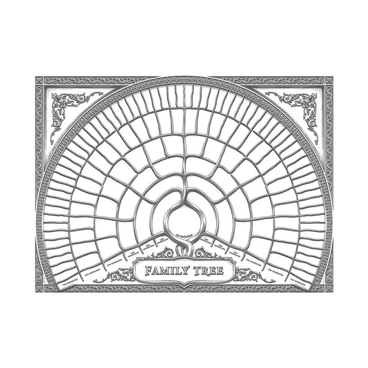 50x40cm Fillable Family Tree Chart Genealogy Poster Ancestry Chart - Style 2