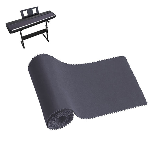 1Pc 126x18cm Piano Keyboard Cover Dustproof Cloth Protective Cover - Grey