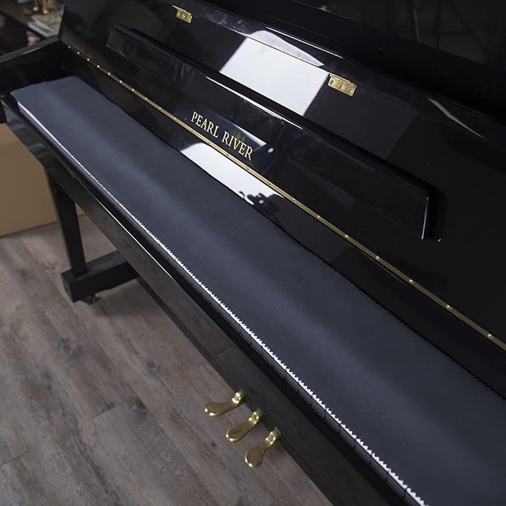 1Pc 126x18cm Piano Keyboard Cover Dustproof Cloth Protective Cover - Grey