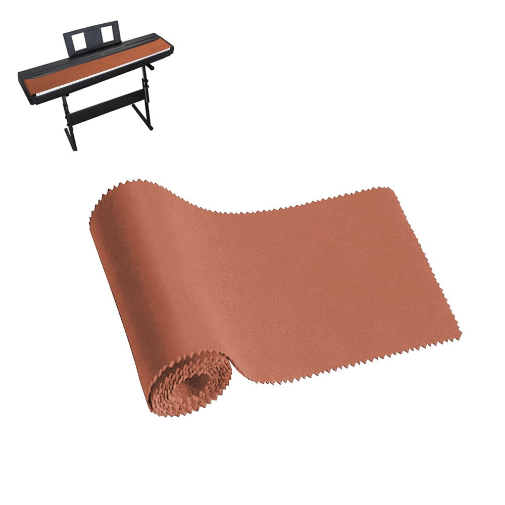 1Pc 126x18cm Piano Keyboard Cover Dustproof Cloth Protective Cover - Orange