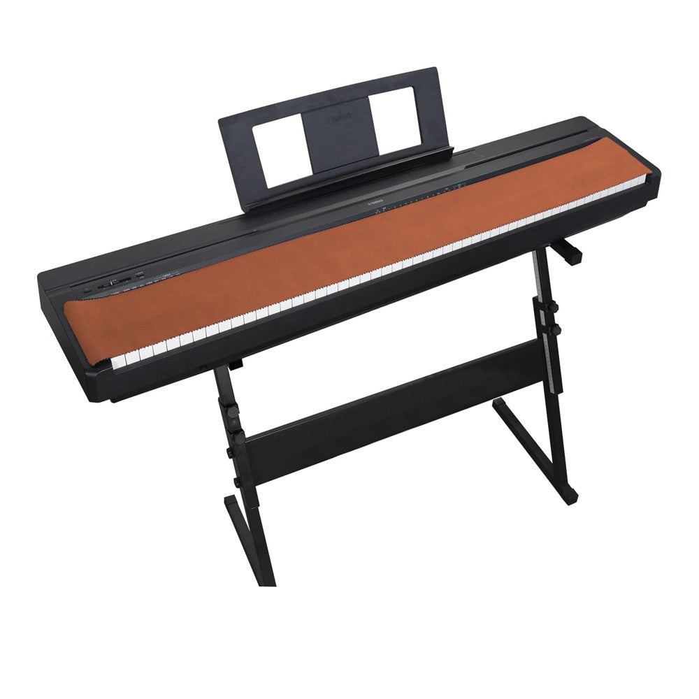 1Pc 126x18cm Piano Keyboard Cover Dustproof Cloth Protective Cover - Orange