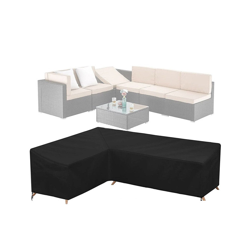 Waterproof L-Shape Outdoor Sectional Sofa Cover Furniture Cover - Style 4