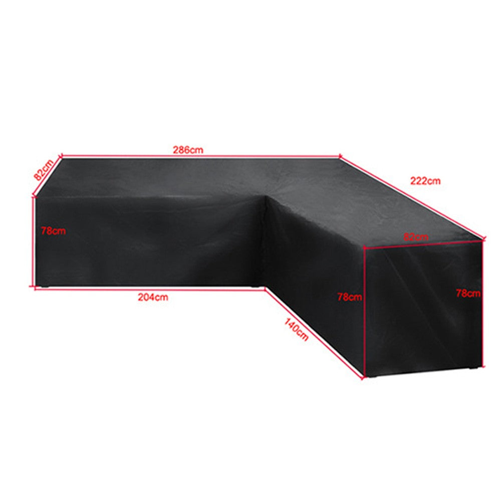 Waterproof L-Shape Outdoor Sectional Sofa Cover Furniture Cover - Style 4
