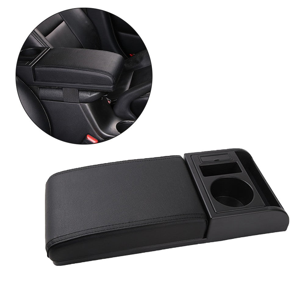 Car Armrest Booster Cushion with Cup Holder Car Center Console Cover Accessories
