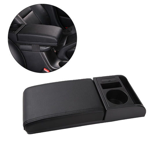 Car Armrest Booster Cushion with Cup Holder Car Center Console Cover Accessories