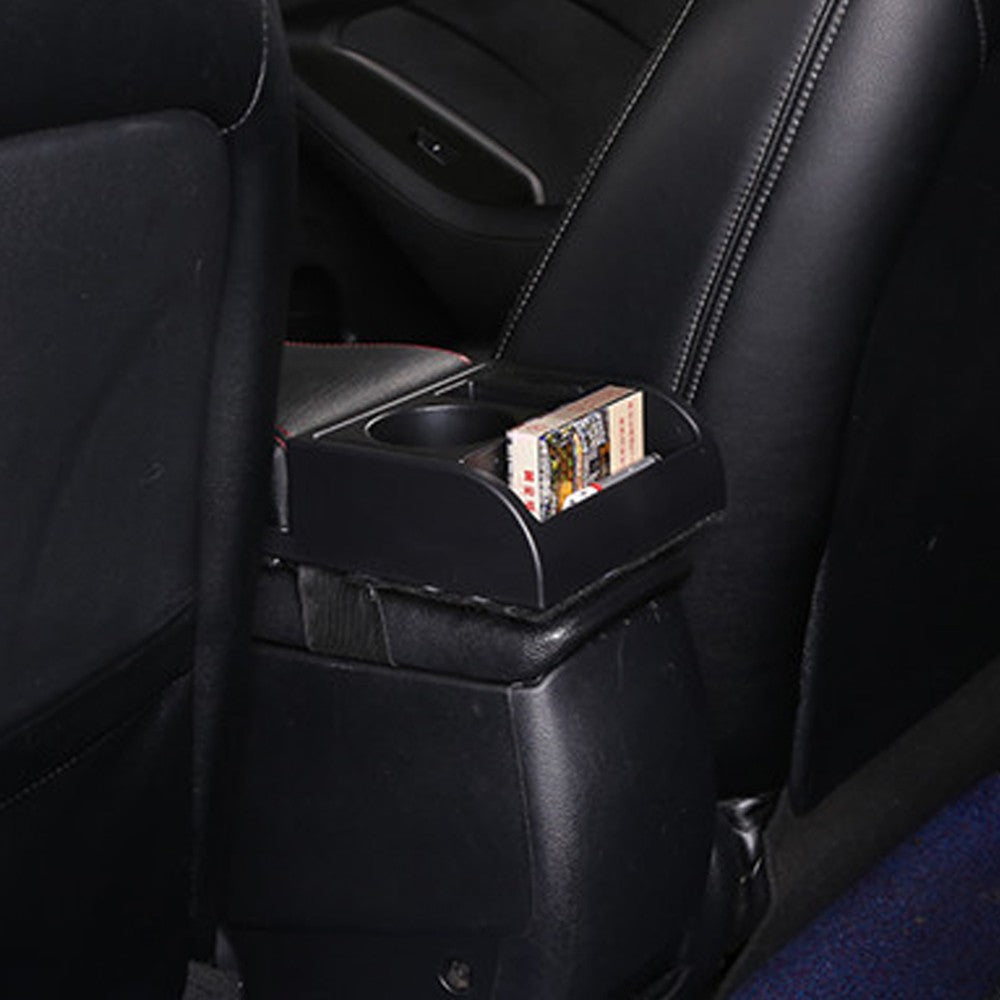 Car Armrest Booster Cushion with Cup Holder Car Center Console Cover Accessories