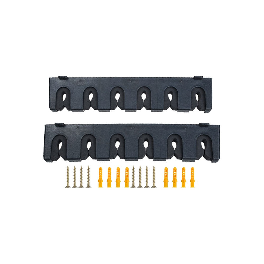 1 X 2-Piece Horizontal Fishing Pole Display Holder Set 6-Rod Storage Rack Stand