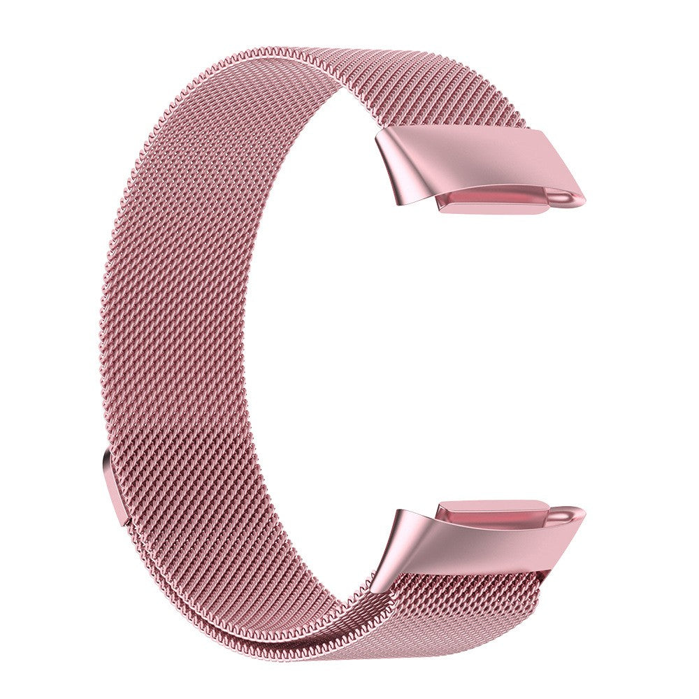 For Fitbit Charge 5 Stainless Steel Band Magnet Strap Replacement - Pink - S