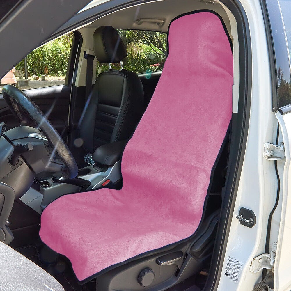 1Pc Car Front Seat Cover Sports Sweat Towel Car Seat Protector Mat - Pink