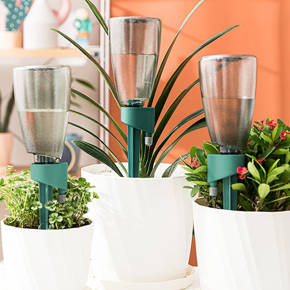 4Pcs Plant Self Watering Spikes Automatic Drip Irrigation System With Bottles