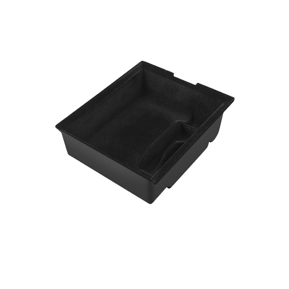For Tesla Model 3/Y 4-Piece Flocked Hidden Center Console Organizer Tray Set