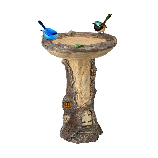 Animal Figurine Bird Feeder Garden Resin Sculptures Statues Decor - Tree House