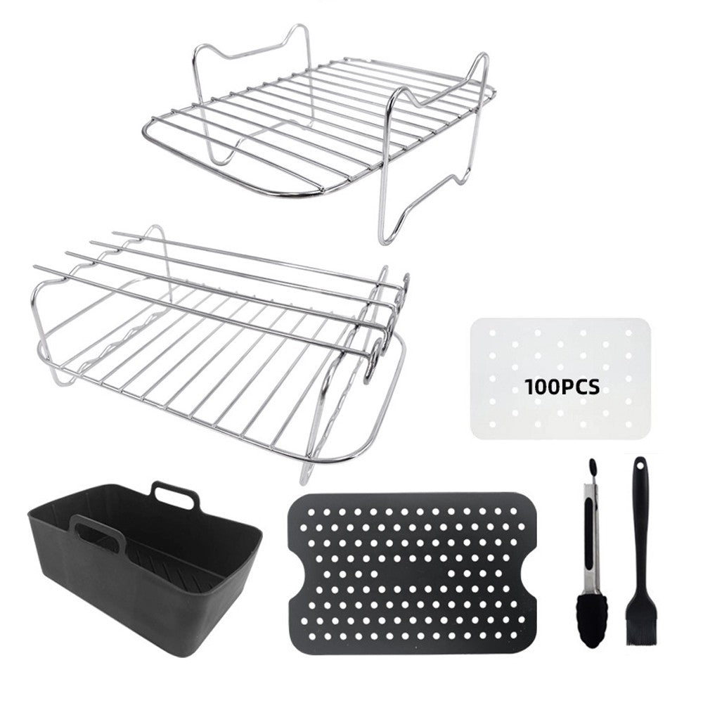 Air Fryer Rack Skewer Rack for Ninja DZ201 DZ401 Air Fryer Accessories - Set 2