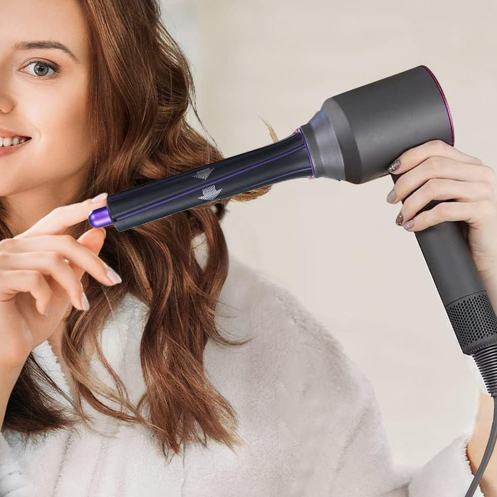 2Pcs 30mm Long Hair Curling Barrels for Dyson Airwrap Styler - Purple