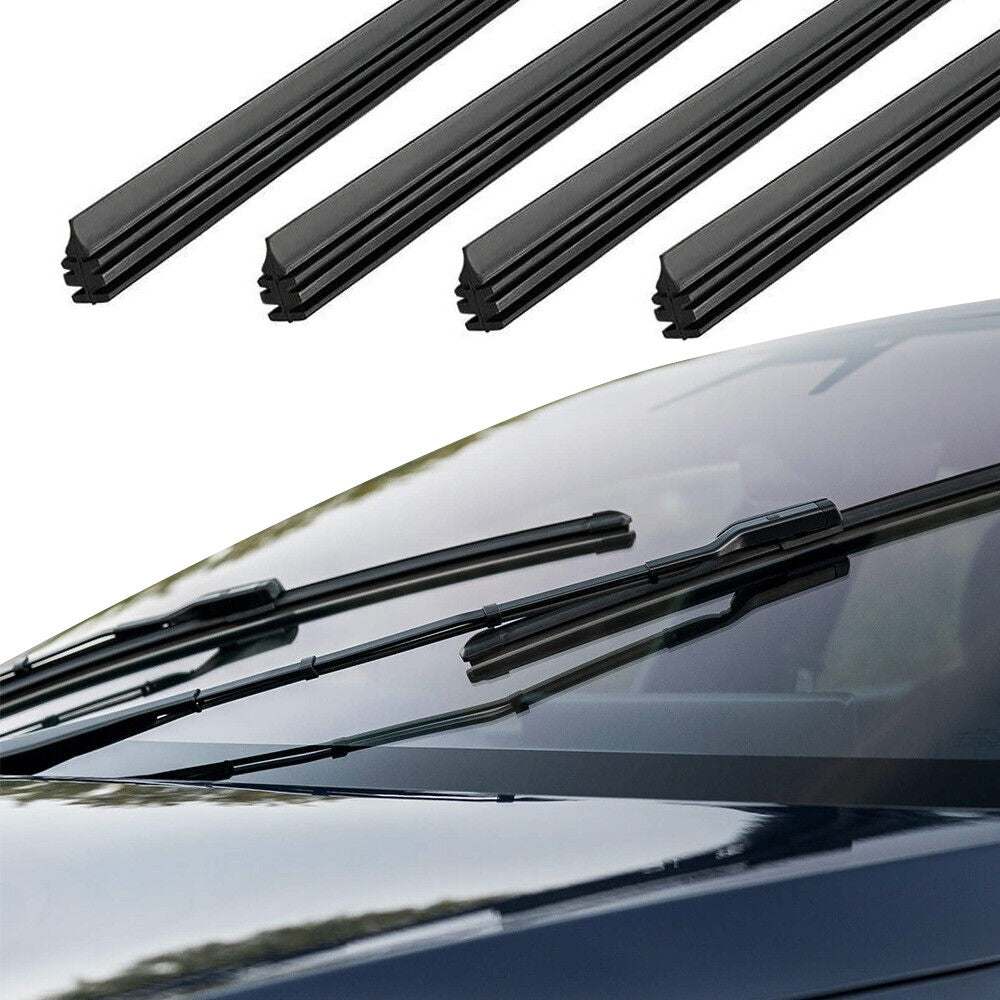 4Pcs 6mm Universal Car Frameless Windshield Wiper Blade Refills - L