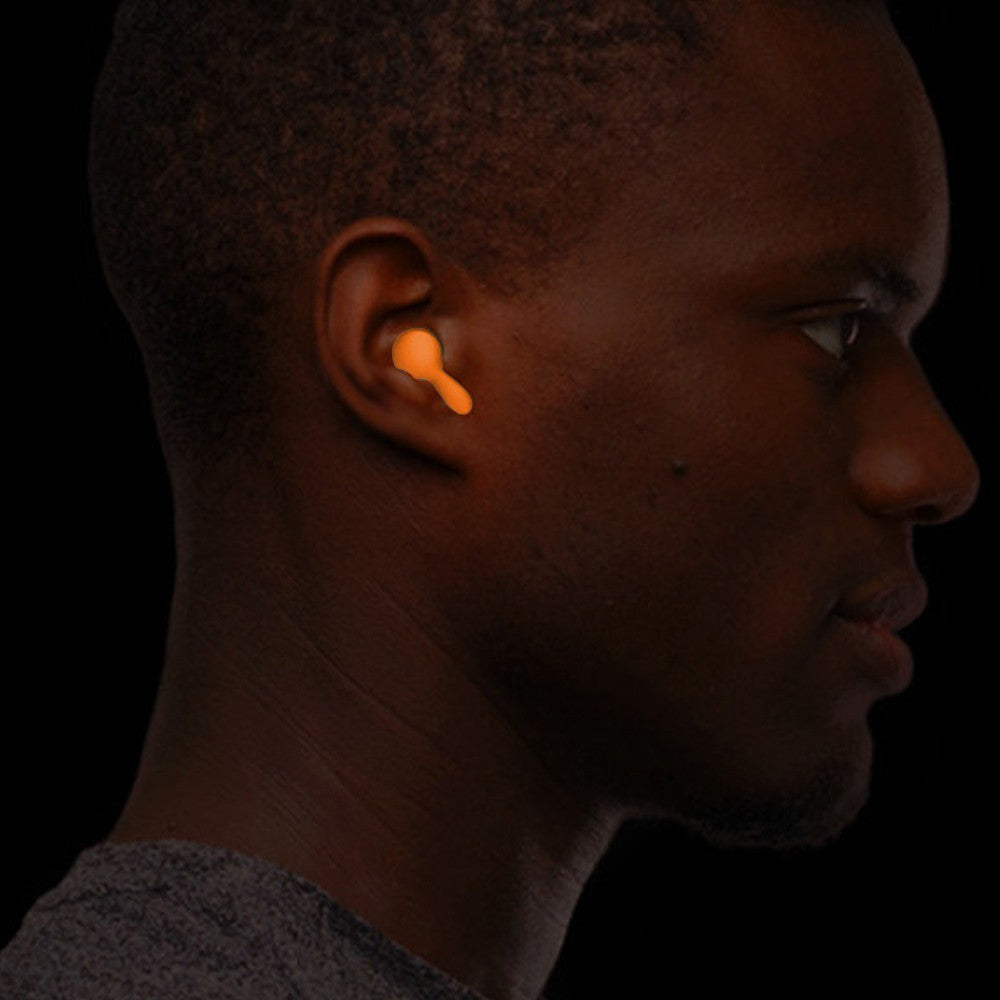 2 Pairs of Silicone Noise Reduction Earplug Hearing Protection Ear Plug - Orange