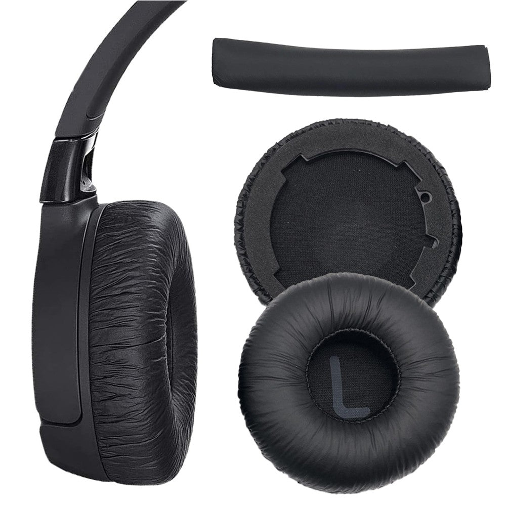 Replacement Ear Pads Headband Set for JBL Tune600BT T520BT T510BT T500BT - Black