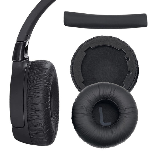 Replacement Ear Pads Headband Set for JBL Tune600BT T520BT T510BT T500BT - Black