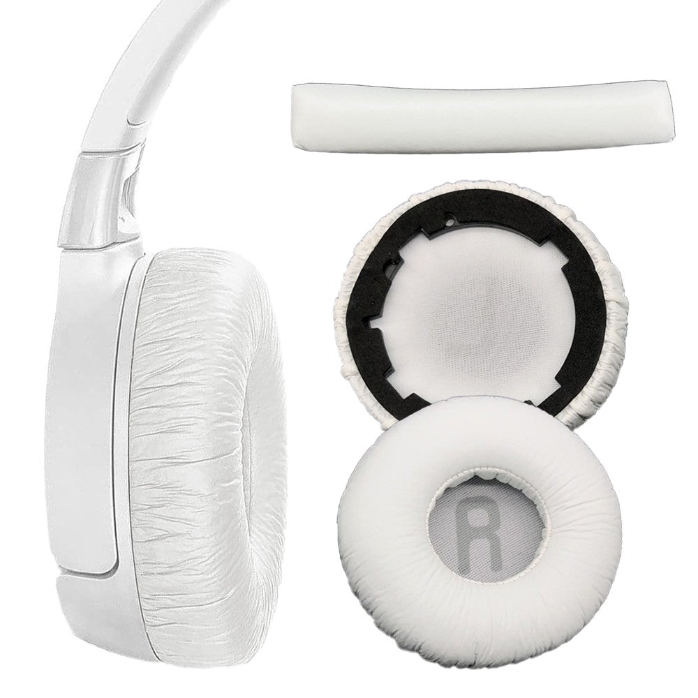Replacement Ear Pads Headband Set for JBL Tune600BT T520BT T510BT T500BT - White